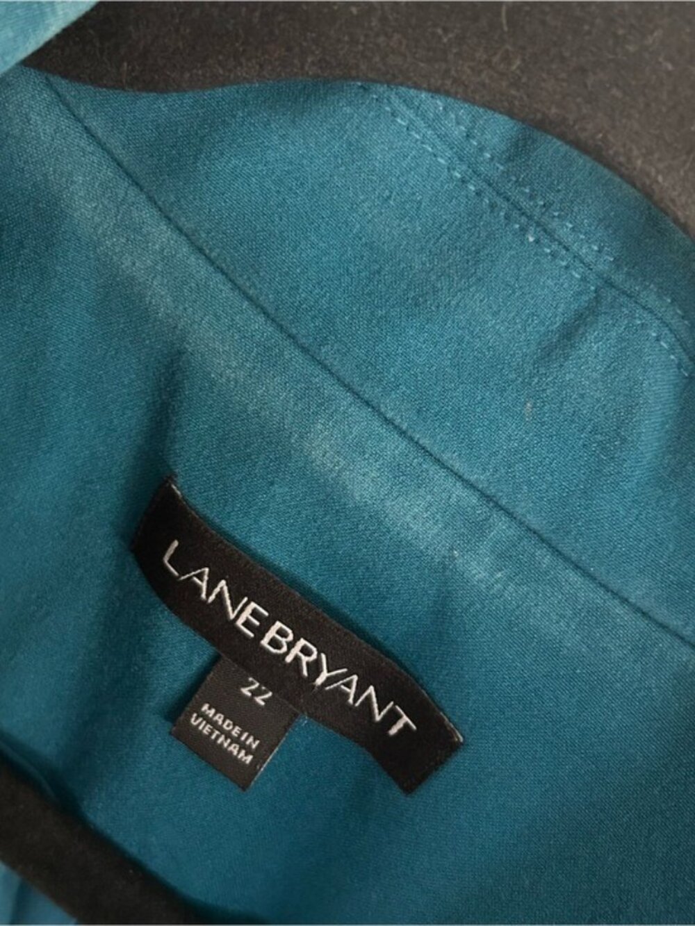 Lane Bryant Teal Single-Button Blazer Jacket Plus Sz 22 Flaws Read - Picture 6 of 16